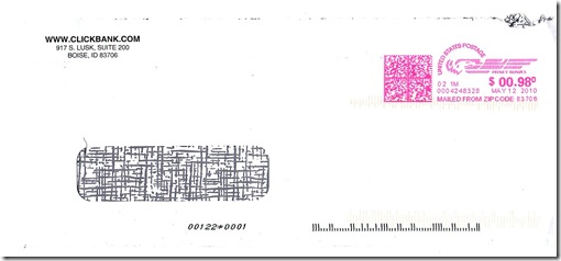 clickbank envelope 17 May 2010